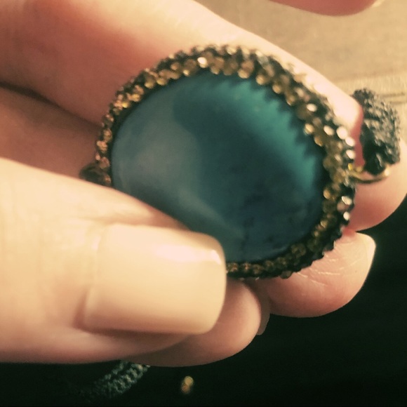 NWOT Anthropologie Gem Stone Bracelet Pave Crystal - Picture 2 of 3